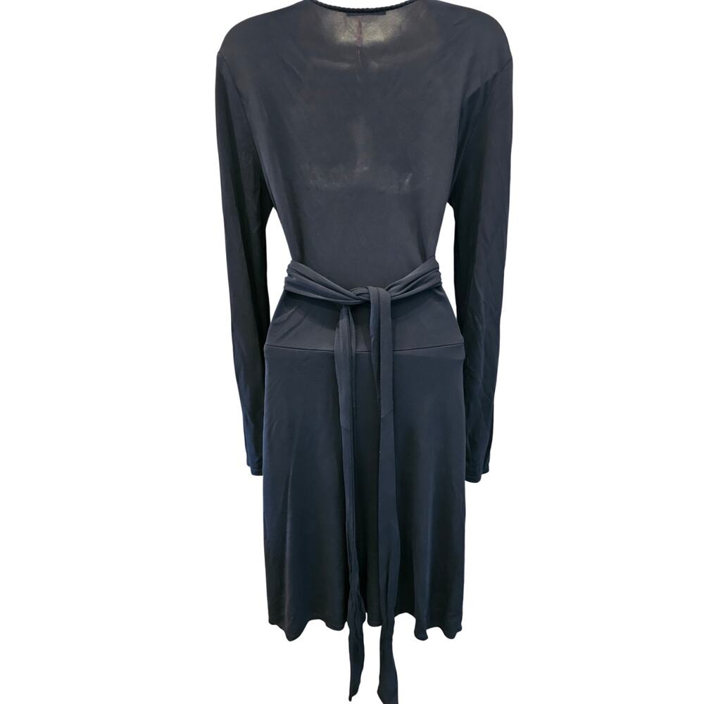 Ellie tahari sz XS (?) Black wrap dress v neck career casual shift mini stretch - Picture 3 of 7